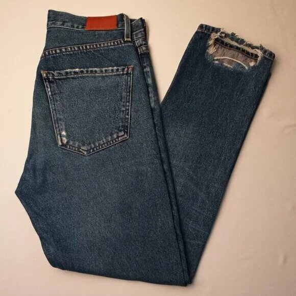 Citizens of Humanity Dree Crop High Rise Slim Straight Jeans Size 25/2 Cotton - Picture 1 of 6